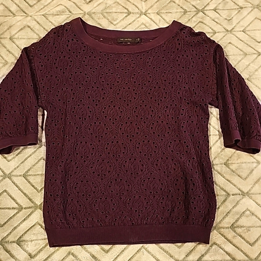 The Limited Purple Blouse Sz M